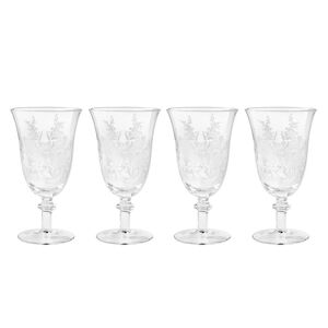 ❤️ 4 Pack 2025 The Pioneer Woman Daisy Glass Floral Etched Glass Goblet …